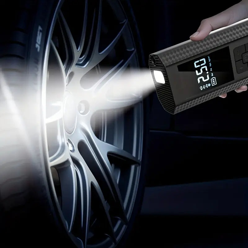 Compresor de aire portátil 150 PSI inalámbrico con medidor y luz LED