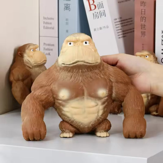 Mono blando grande antiestrés de goma, gigante, orangután, indestructible, elástico, gorila, juguete de mono de descompresión